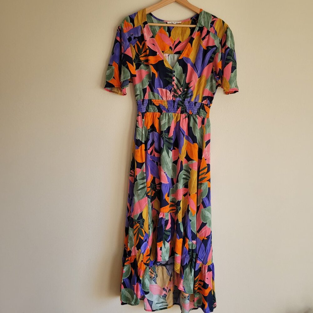 Anthropologie Abel The Label Santa Cruz Floral Midi/Maxi Dress Size Large